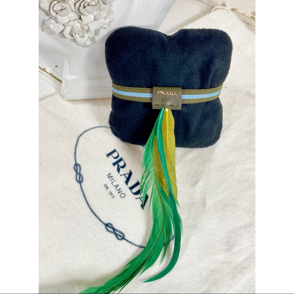 Prada Rare Couture Multi Feather Snap Bracelet